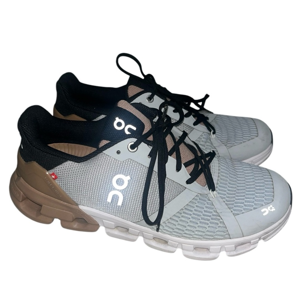 On Running Cloudflyer 'Glacier Grey Rose Brown Sneakers Size 9.5